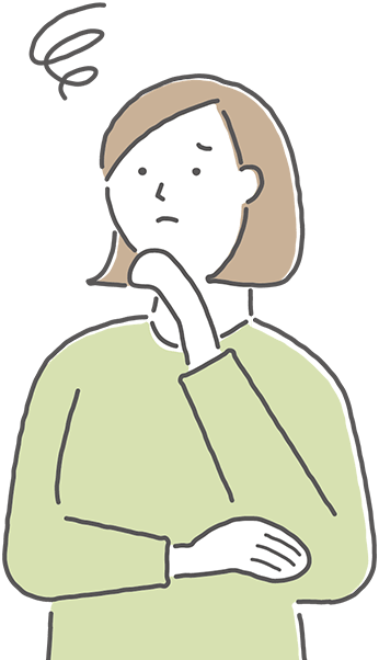 お葬式が終わった後、どうしたらいいか悩んでいる女性のイメージ