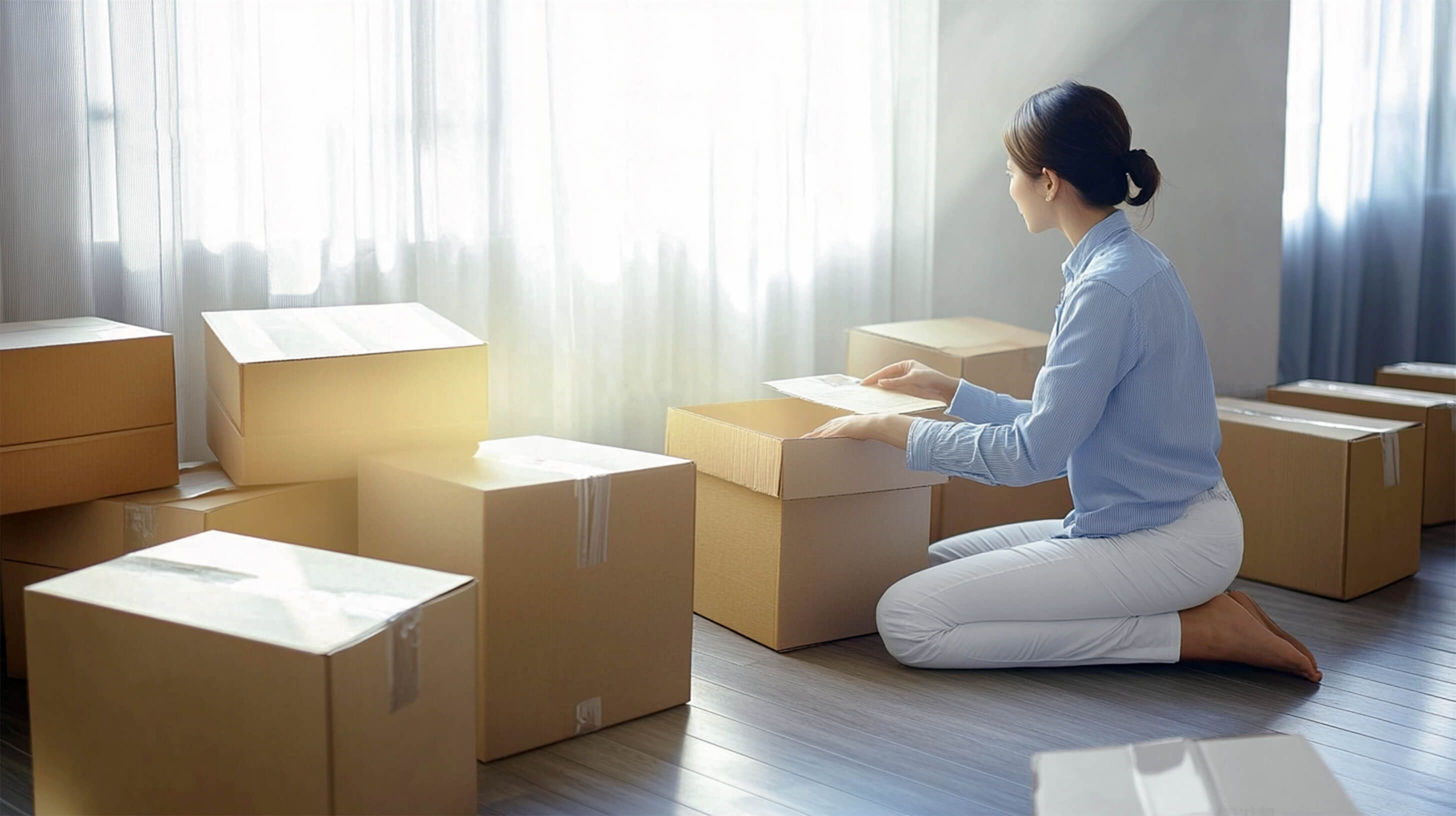 故人の遺品を整理しているイメージ