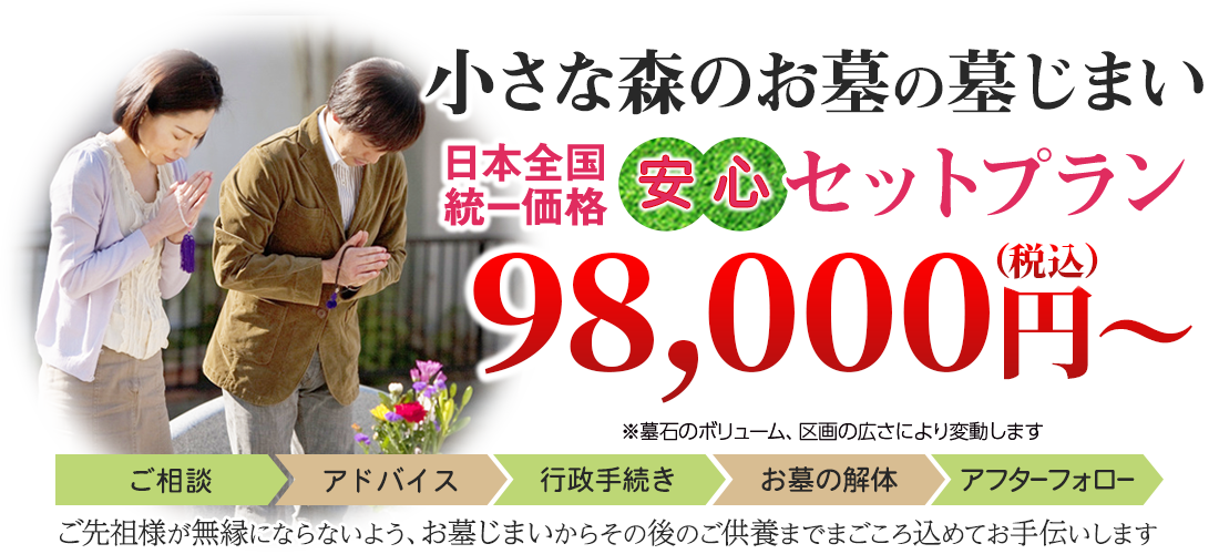 小さな森のお墓の墓じまい