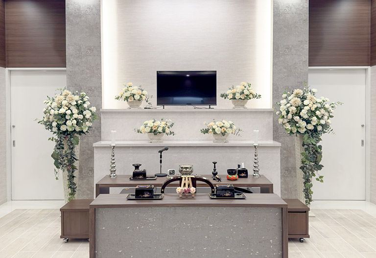 香川･岡山･愛媛で葬儀・葬式・家族葬 オールストーン・カナクラ 上中野ホールの式場ギャラリー