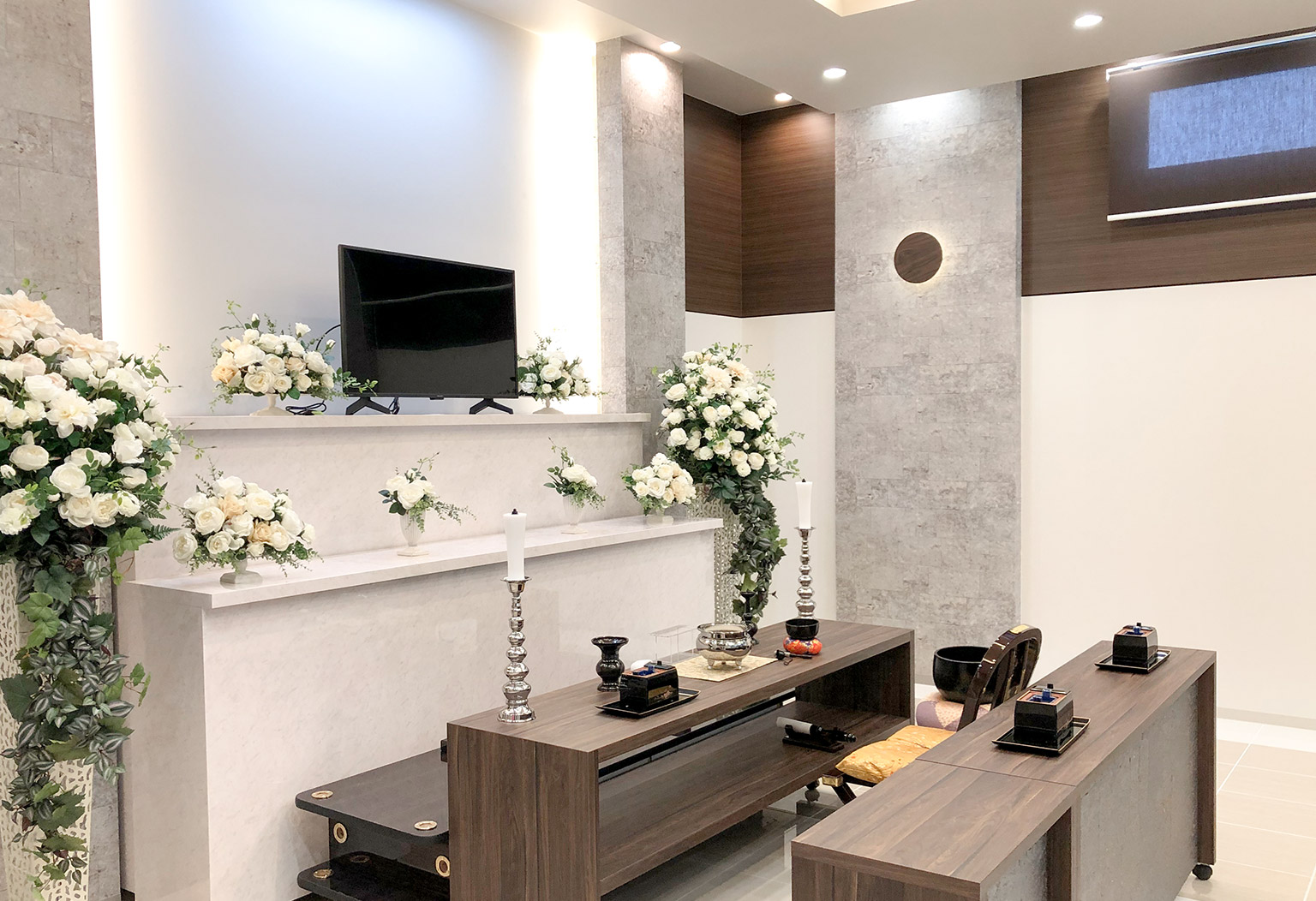 山越ホールの式場ギャラリー