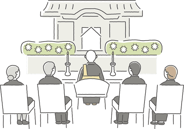 一日葬プラン|お通夜を行わず告別式のみ