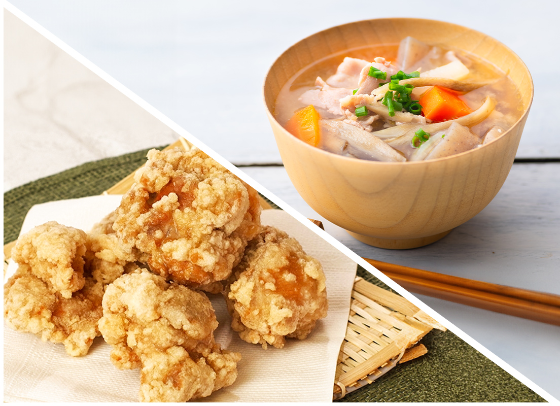 唐揚げ・豚汁イメージ